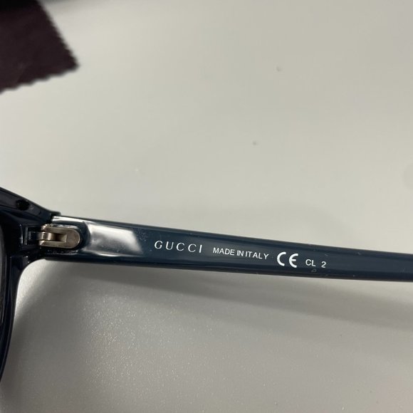 GUCCI⚡Navy Blue Cat Eye GG 3155 Gradient Lens Sunglasses W/Case - Picture 11 of 13